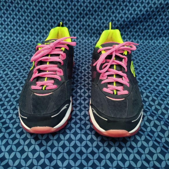 Skechers - women's pink skech air sport cross training sneakers. Size- 8.5 - Picture 2 of 7